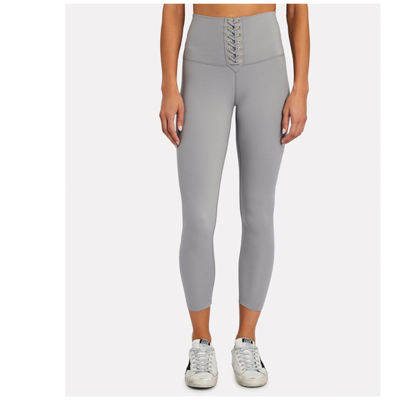 WeWoreWhat Lace Up Leggings Gray High Waisted Ankle Revolve Athleisure Large NWT - Picture 1 of 13